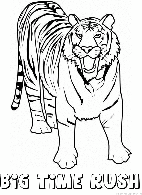 Big time rush tijger 2 kleurplaat